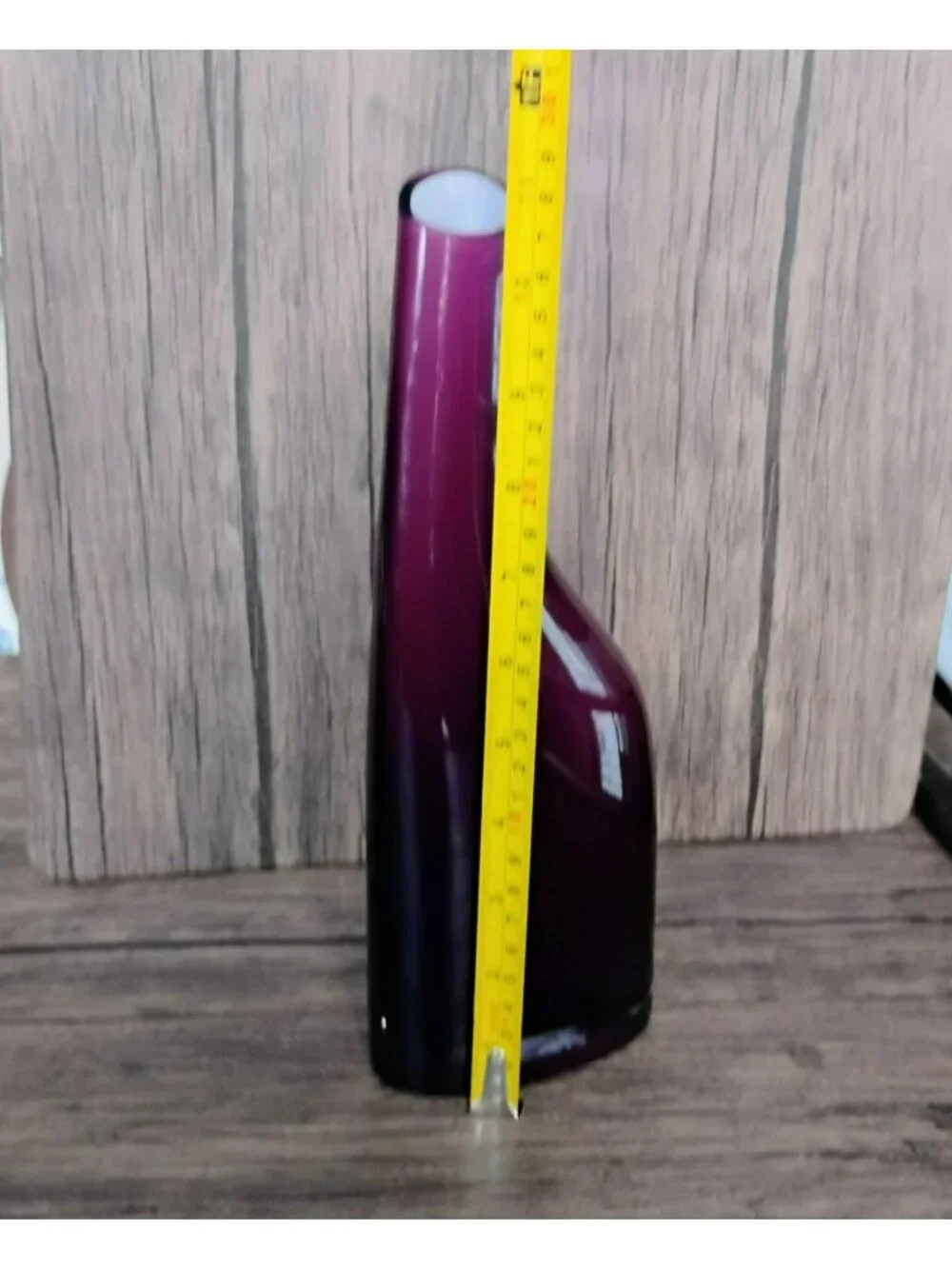 Vintage IKEA Okkso Vase, Hand-Blown Purple Cased Glass Scandinavian Design 11